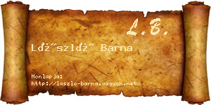 László Barna névjegykártya