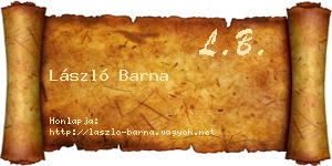 László Barna névjegykártya